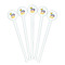 Pinata Birthday White Plastic 7" Stir Stick - Round - Fan View