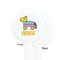 Pinata Birthday White Plastic 7" Stir Stick - Single Sided - Round - Front & Back