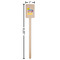 Pinata Birthday Wooden 6.25" Stir Stick - Rectangular - Dimensions