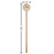 Pinata Birthday Wooden 7.5" Stir Stick - Round - Dimensions