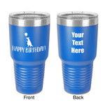 Animal Friend Birthday 30 oz Stainless Steel Tumbler - Royal Blue - Double-Sided (Personalized)