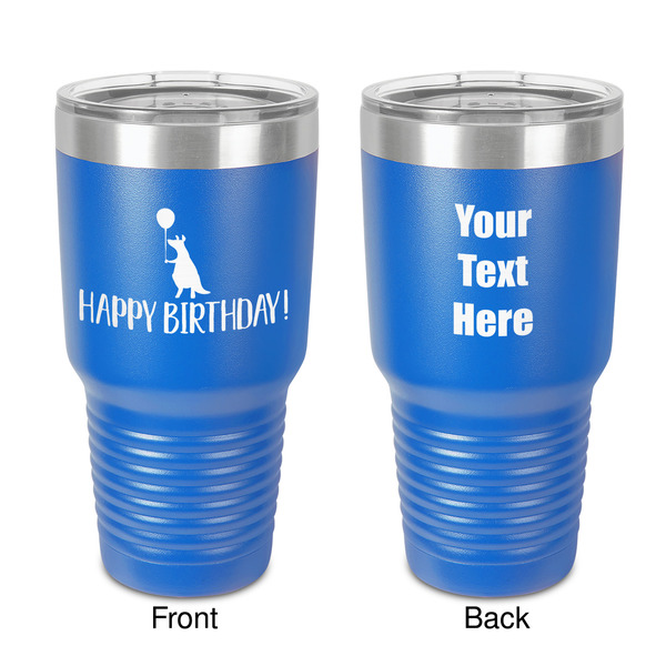 Custom Animal Friend Birthday 30 oz Stainless Steel Tumbler - Royal Blue - Double-Sided (Personalized)