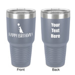 Animal Friend Birthday 30 oz Stainless Steel Tumbler - Grey - Double-Sided (Personalized)