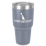 Animal Friend Birthday 30 oz Stainless Steel Tumbler - Grey - Single-Sided (Personalized)