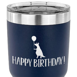 Animal Friend Birthday 30 oz Stainless Steel Tumbler - Navy - Double Sided (Personalized)
