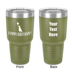 Animal Friend Birthday 30 oz Stainless Steel Tumbler - Olive - Double-Sided (Personalized)