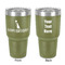 Animal Friend Birthday 30 oz Stainless Steel Ringneck Tumbler - Olive - Double Sided - Front & Back