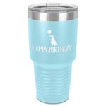 Animal Friend Birthday 30 oz Stainless Steel Tumbler - Teal - Single-Sided (Personalized)