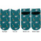 Animal Friend Birthday Adult Ankle Socks - Double Pair - Front and Back - Apvl