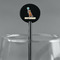 Animal Friend Birthday Black Plastic 5.5" Stir Stick - Round - Main