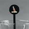 Animal Friend Birthday Black Plastic 7" Stir Stick - Round - Main