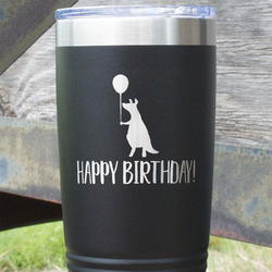 Animal Friend Birthday 20 oz Stainless Steel Tumbler - Black - Double Sided (Personalized)