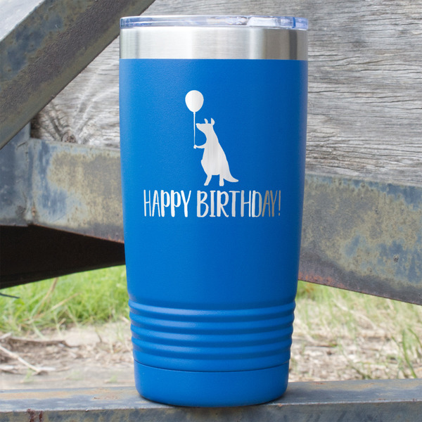 Custom Animal Friend Birthday 20 oz Stainless Steel Tumbler - Royal Blue - Double Sided (Personalized)