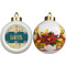 Animal Friend Birthday Ceramic Christmas Ornament - Poinsettias (APPROVAL)