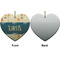 Animal Friend Birthday Ceramic Flat Ornament - Heart Front & Back (APPROVAL)