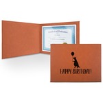 Animal Friend Birthday Leatherette Certificate Holder - Front (Personalized)