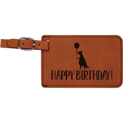 Animal Friend Birthday Leatherette Luggage Tag (Personalized)