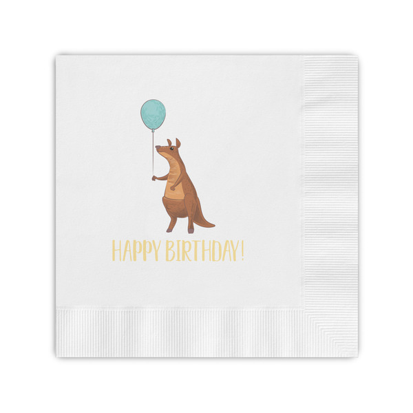 Custom Animal Friend Birthday Coined Cocktail Napkins (Personalized)