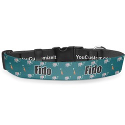 Animal Friend Birthday Deluxe Dog Collar - Large (13" to 21") (Personalized)