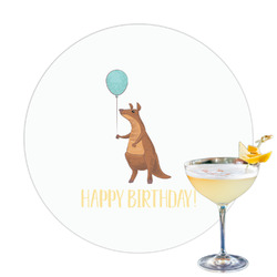 Animal Friend Birthday Printed Drink Topper - 3.25" (Personalized)