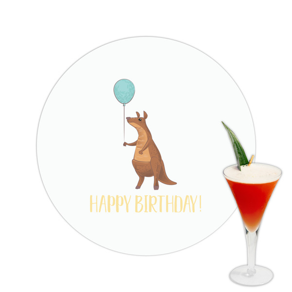 Custom Animal Friend Birthday Printed Drink Topper -  2.5" (Personalized)