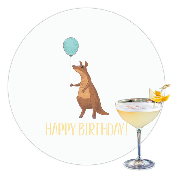 Custom Animal Friend Birthday Printed Drink Topper - 3.5" (Personalized)