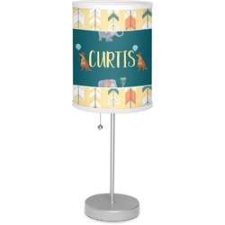 Animal Friend Birthday 7" Drum Lamp with Shade Linen (Personalized)