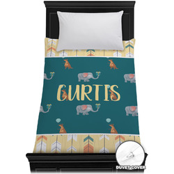 Animal Friend Birthday Duvet Cover - Twin XL (Personalized)