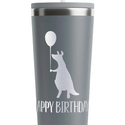 Animal Friend Birthday RTIC Everyday Tumbler with Straw - 28oz - Grey - Double-Sided (Personalized)