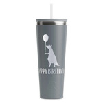 Animal Friend Birthday RTIC Everyday Tumbler with Straw - 28oz - Grey - Single-Sided (Personalized)