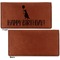 Animal Friend Birthday Leather Checkbook Holder Front and Back Single Sided - Apvl