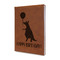 Animal Friend Birthday Leather Sketchbook - Small - Double Sided - Angled View