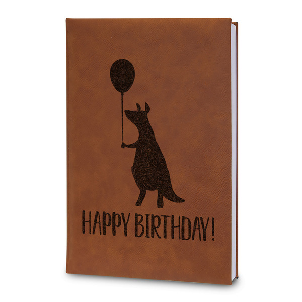 Custom Animal Friend Birthday Leatherette Journal - Large - Double Sided (Personalized)