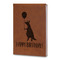 Animal Friend Birthday Leatherette Journals - Large - Double Sided - Angled View