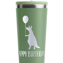 Animal Friend Birthday RTIC Everyday Tumbler with Straw - 28oz - Light Green - Double-Sided (Personalized)