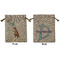 Animal Friend Birthday Medium Burlap Gift Bag - Front and Back