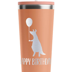 Animal Friend Birthday RTIC Everyday Tumbler with Straw - 28oz - Peach - Double-Sided (Personalized)