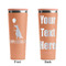 Animal Friend Birthday Peach RTIC Everyday Tumbler - 28 oz. - Front and Back