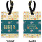 Animal Friend Birthday Rectangle Luggage Tag (Front + Back)