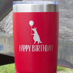 Animal Friend Birthday 20 oz Stainless Steel Tumbler - Red - Double Sided (Personalized)