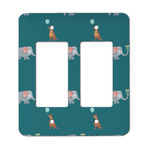 Animal Friend Birthday Rocker Style Light Switch Cover - Two Switch