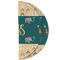 Animal Friend Birthday Round Linen Placemats - HALF FOLDED (double sided)