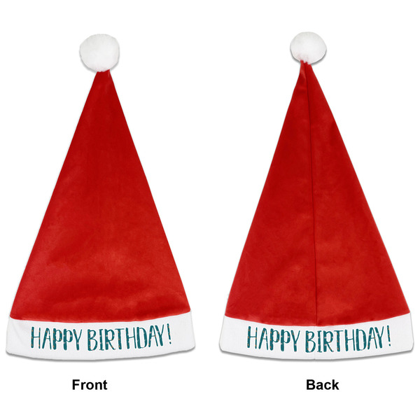 Custom Animal Friend Birthday Santa Hat - Front & Back (Personalized)