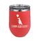 Animal Friend Birthday Stainless Wine Tumblers - Coral - Double Sided - Front