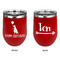 Animal Friend Birthday Stainless Wine Tumblers - Red - Double Sided - Approval