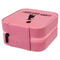 Animal Friend Birthday Travel Jewelry Boxes - Leather - Pink - View from Rear