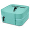 Animal Friend Birthday Travel Jewelry Boxes - Leather - Teal - View from Rear