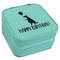 Animal Friend Birthday Travel Jewelry Boxes - Leatherette - Teal - Angled View