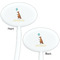 Animal Friend Birthday White Plastic 7" Stir Stick - Double Sided - Oval - Front & Back