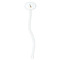 Animal Friend Birthday White Plastic 7" Stir Stick - Oval - Single Stick